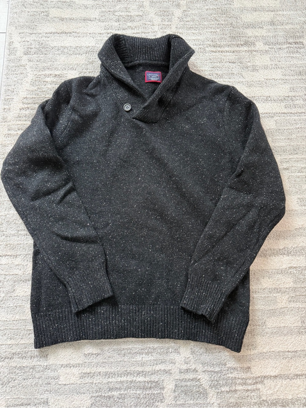 UNTUCKit Men's Black Speckled Sweater